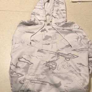 White Camo under armour hoodie